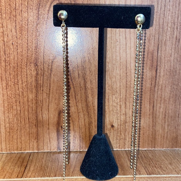 Lisa Robertson Bronze Gold Long Beaded Earrings - Picture 8 of 13